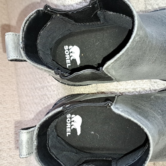 Sorel Lennox Quarry Grey Distressed Leather Pull On Chelsea Boot. Waterproof - Picture 5 of 15